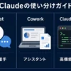 Claude Chat・Cowork・Claude Codeの違いとは？ できること・できないことを目的別に解説