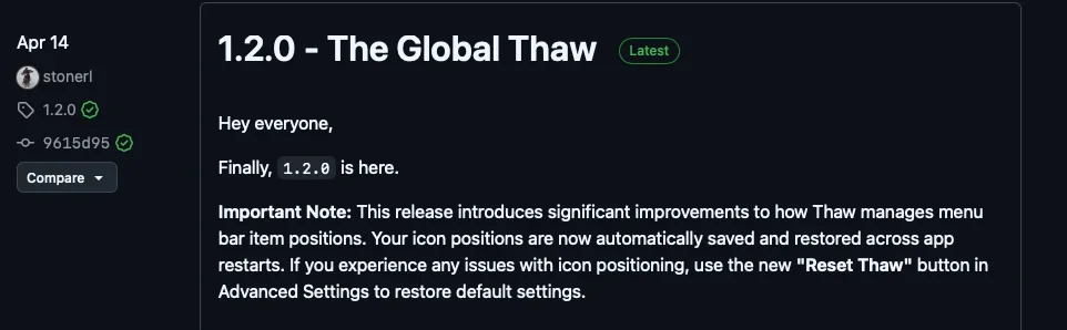 macOS 26対応のメニューバー管理アプリ「Thaw」の使い方|インストールから設定まで